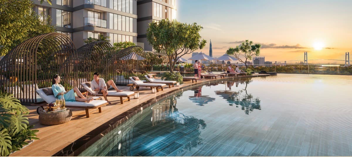 Hồ bơi muối điện phân tại Vlasta Premier
