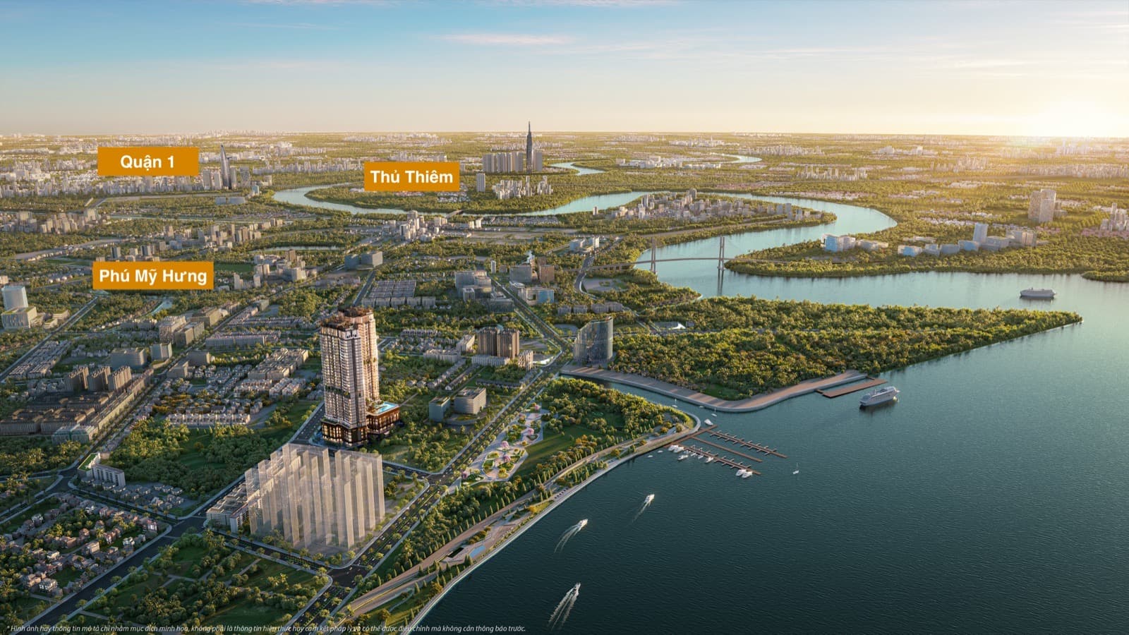 Vị trí kết nối Vlasta Premier Phú Thuận khu Nam Sài Gòn