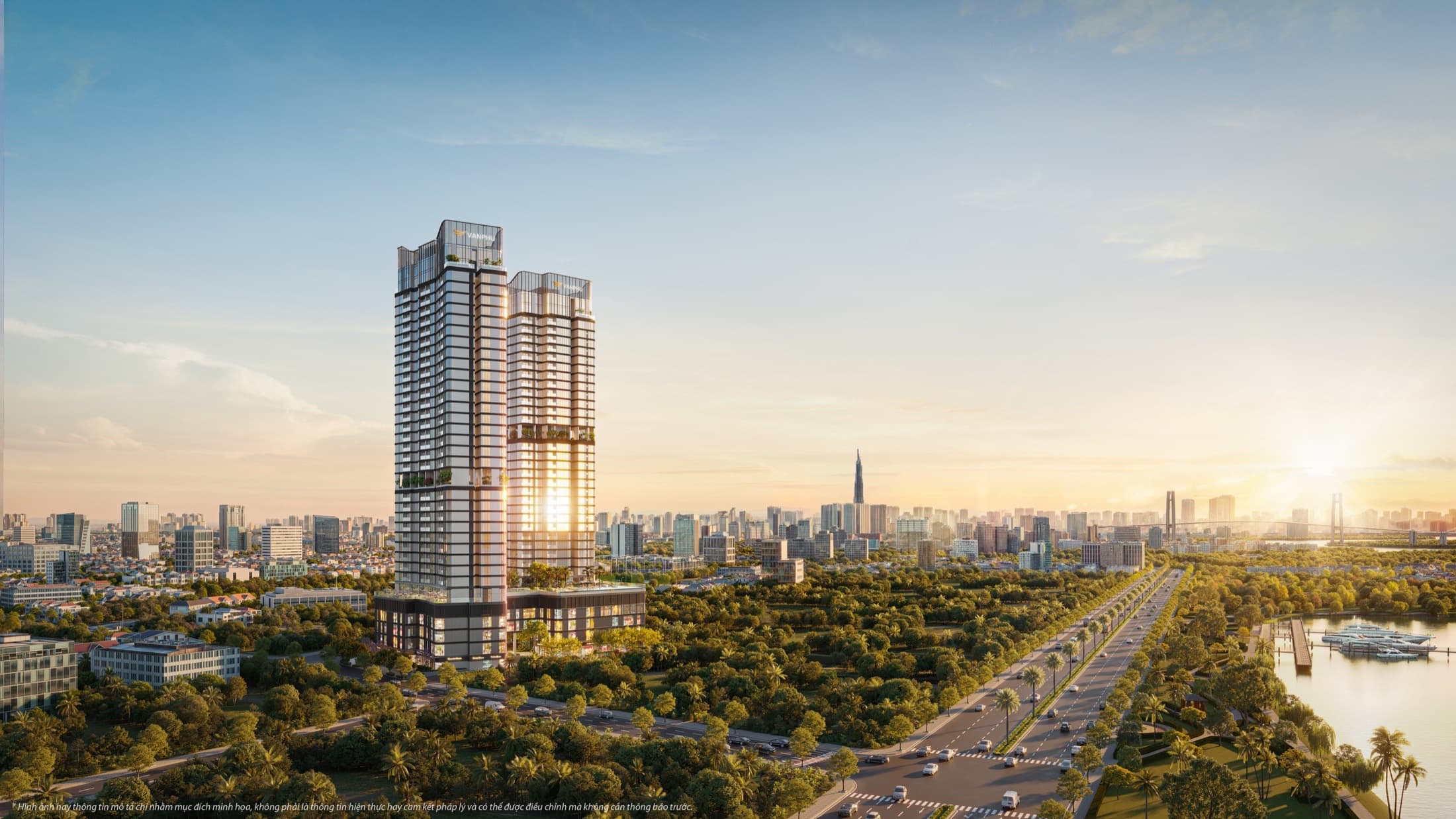 Phối cảnh Vlasta Premier nhìn từ đường Đào Trí