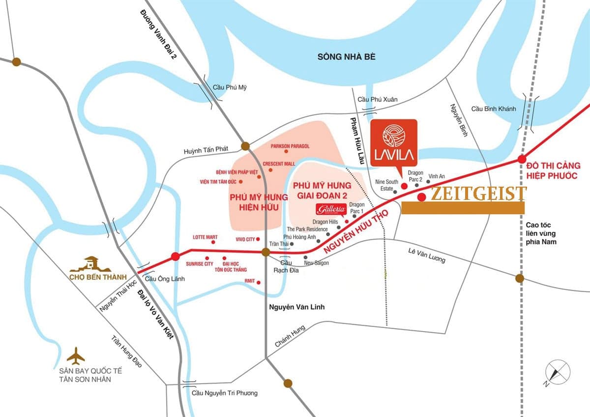 Bản đồ vị trí Zeit River County Nguyễn Hữu Thọ Nhà Bè