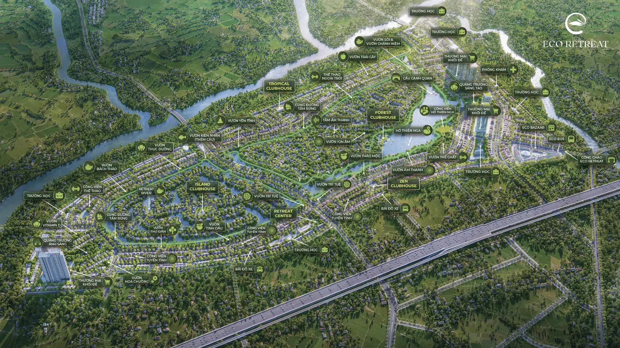 Mặt bằng tiện ích Eco Retreat