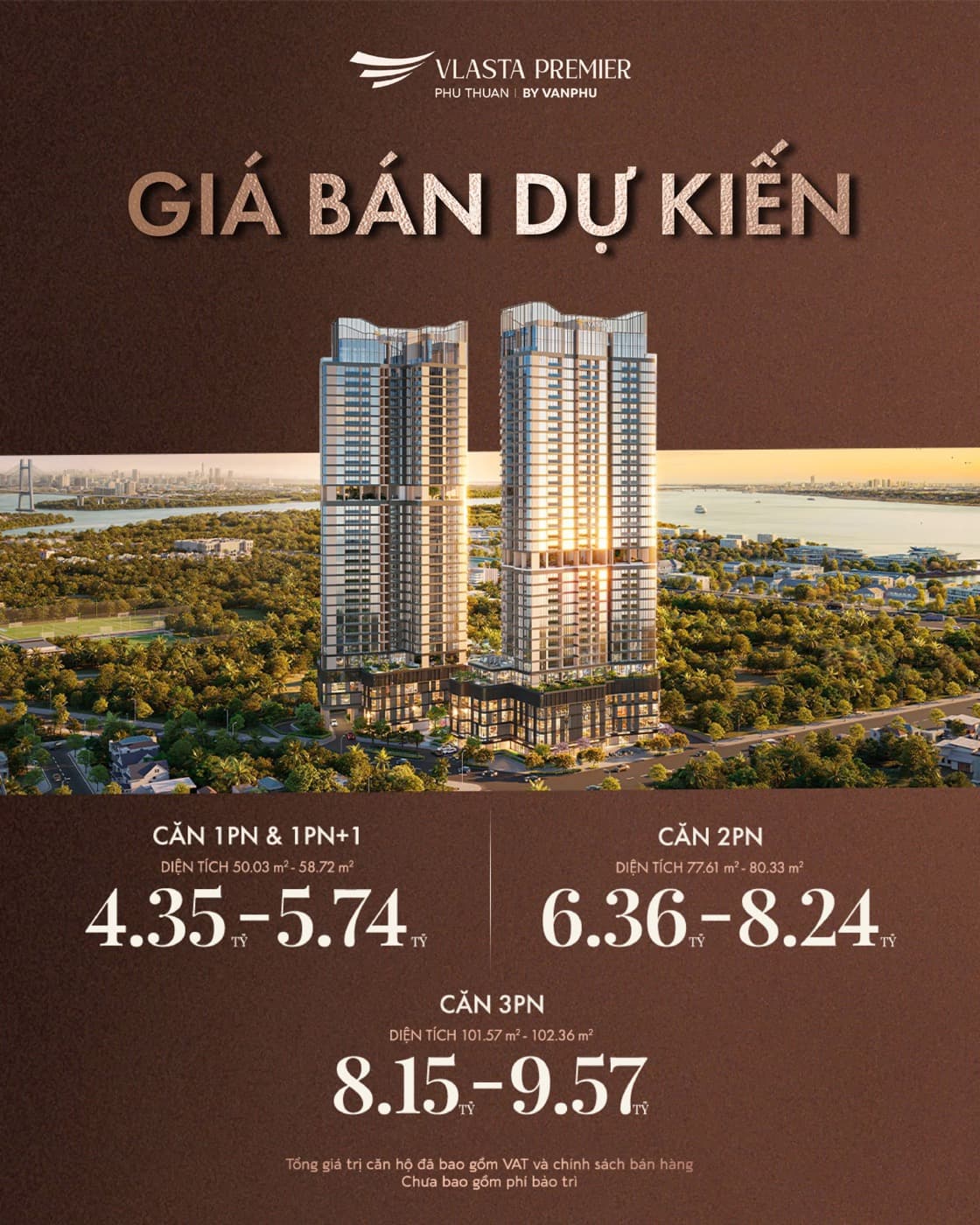 Bảng giá dự kiến Vlasta Premier 2026